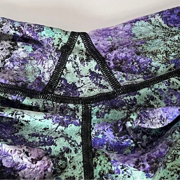 Lululemon Fast & Free Crop II Nulux 19"Vivid Vision Multi Black Size 6 - Picture 13 of 16